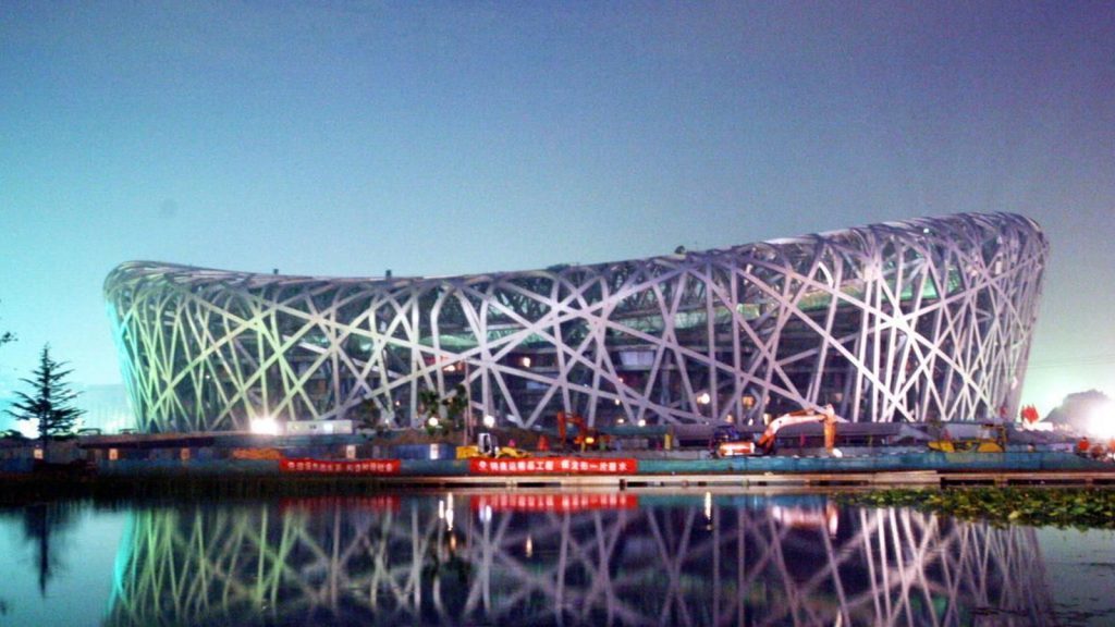 Stade national de Pékin, aussi appelé Nid d'oiseau,pour les JO 2008